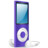 紫色的iPod Nano上 iPod Nano purple on